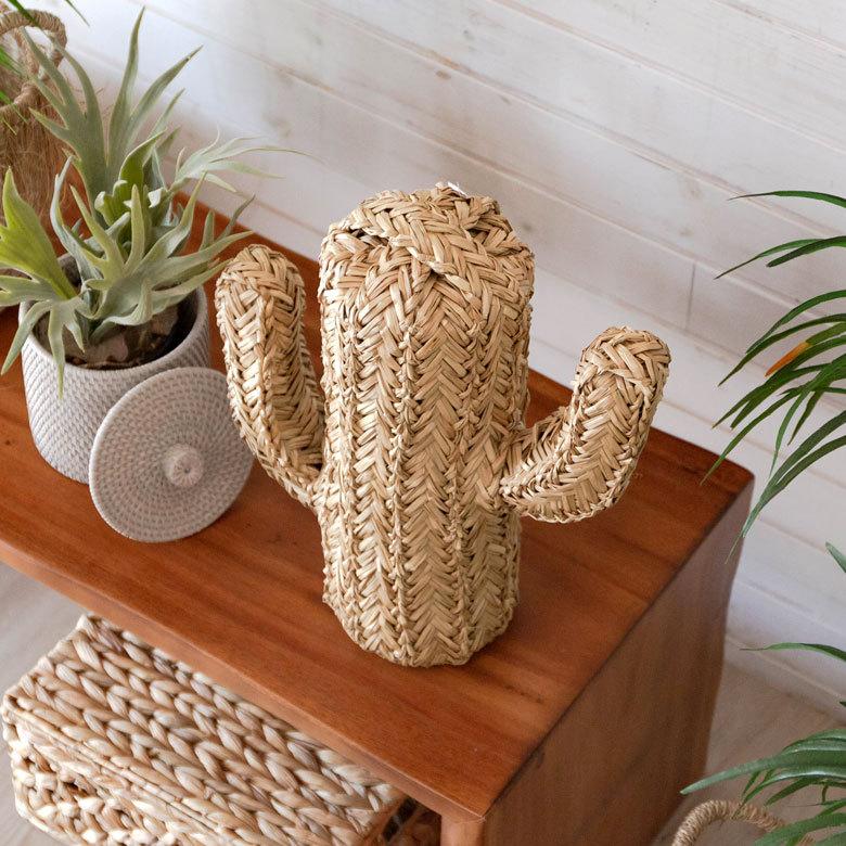 サボテン 置き物 オブジェ ハットスタンド アジアン雑貨 ディスプレイ インテリア H約35cm シーグラス 玄関 リゾート 店舗用 51285 | ELEMENTS（インテリア） | 16