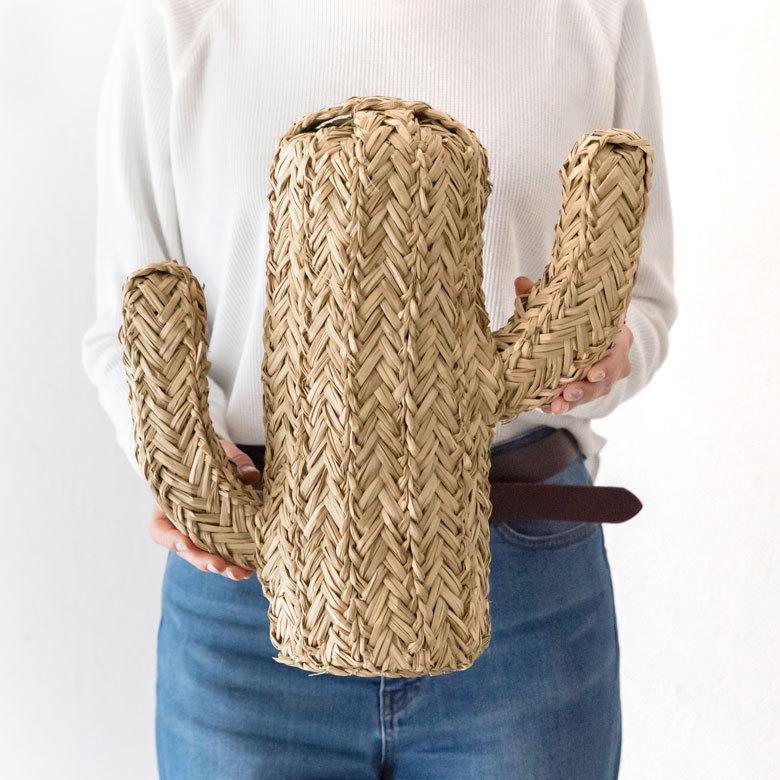 サボテン 置き物 オブジェ ハットスタンド アジアン雑貨 ディスプレイ インテリア H約35cm シーグラス 玄関 リゾート 店舗用 51285 | ELEMENTS（インテリア） | 03