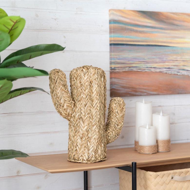 サボテン 置き物 オブジェ ハットスタンド アジアン雑貨 ディスプレイ インテリア H約35cm シーグラス 玄関 リゾート 店舗用 51285 | ELEMENTS（インテリア） | 04