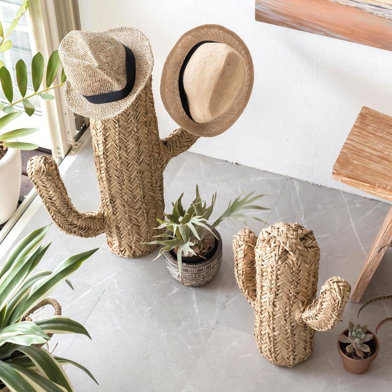 サボテン 置き物 オブジェ ハットスタンド アジアン雑貨 ディスプレイ インテリア H約35cm シーグラス 玄関 リゾート 店舗用 51285 | ELEMENTS（インテリア） | 06