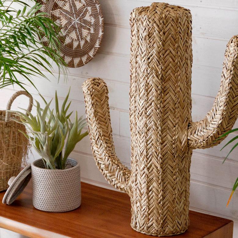 壺 置き物 サボテン 置き物 オブジェ ハットスタンド アジアン雑貨