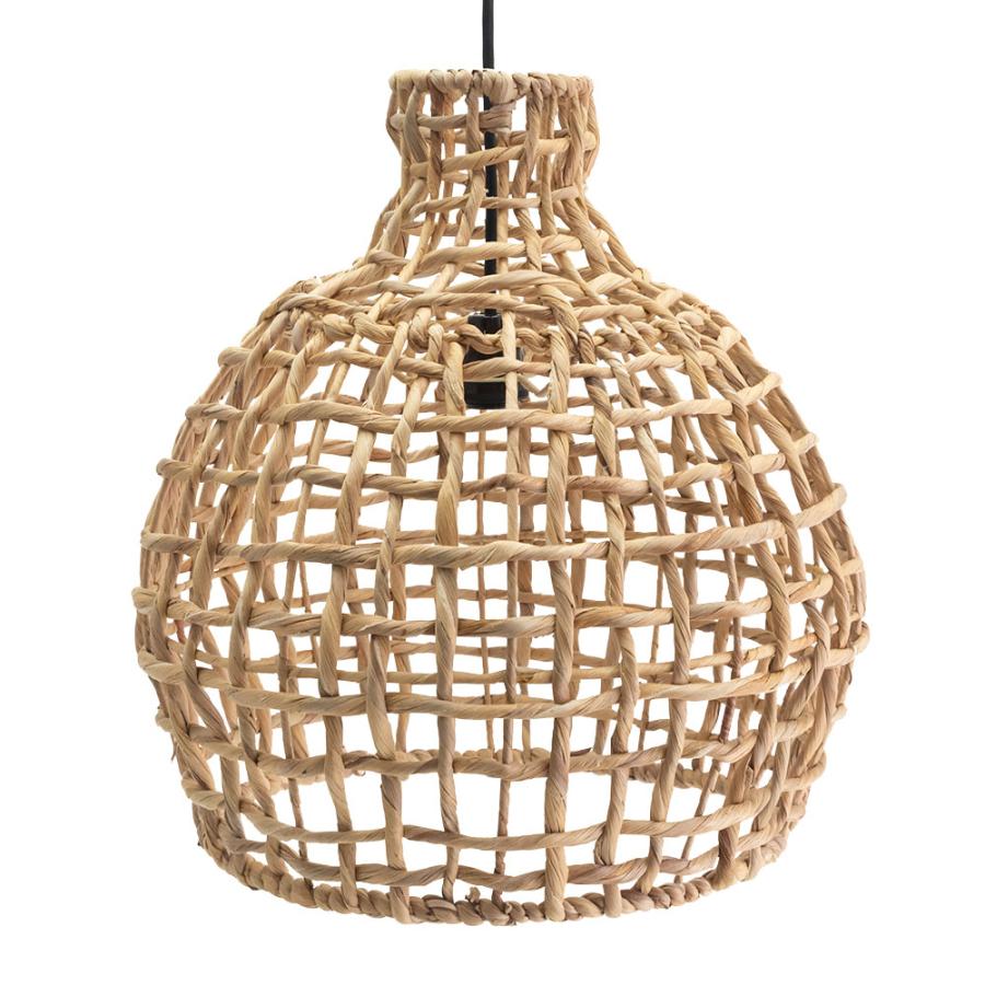 ペンダントライト ランプシェード ウォーターヒヤシンス 約径42cm1灯 口金E26 60W LED対応 天井照明 インテリア アジアン 51287 | ELEMENTS（インテリア） | 18