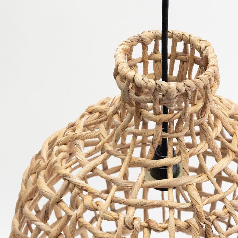 ペンダントライト ランプシェード ウォーターヒヤシンス 約径42cm1灯 口金E26 60W LED対応 天井照明 インテリア アジアン 51287 | ELEMENTS（インテリア） | 08