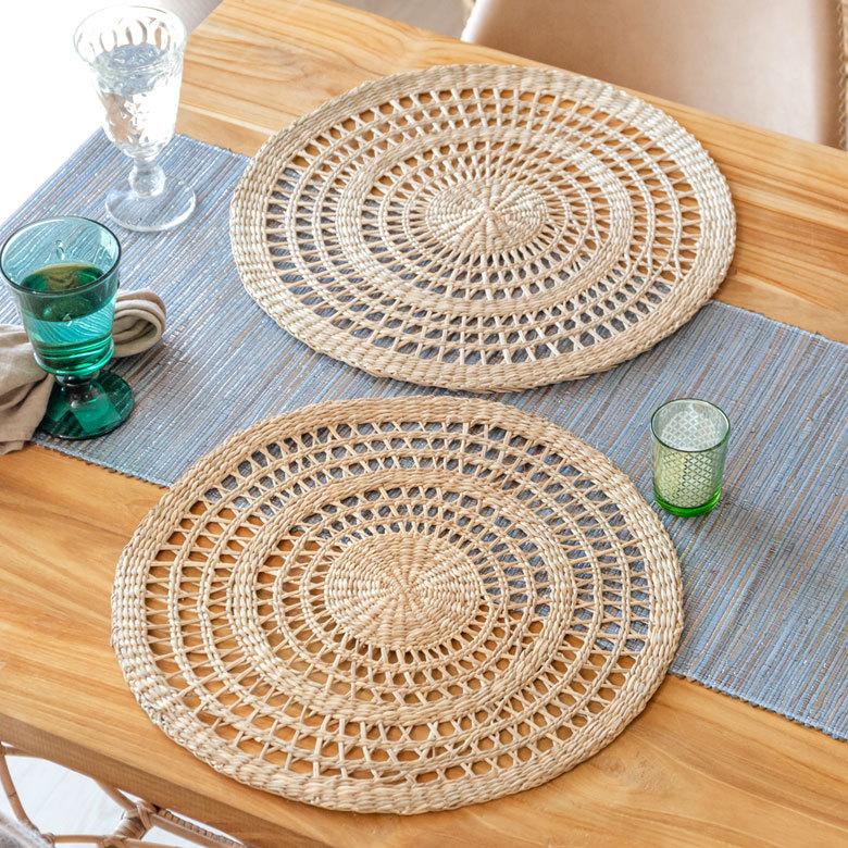 ランチョンマット プレースマット W約38cm シーグラス テーブルコーディネート アジアン リゾート エスニック  51288 | ELEMENTS（インテリア） | 15