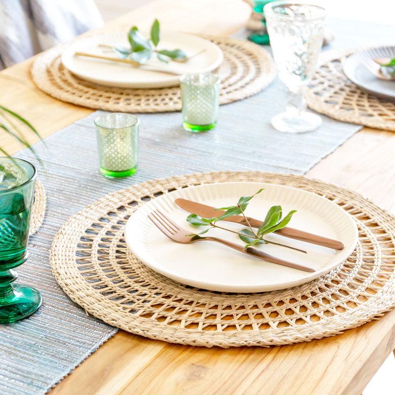 ランチョンマット プレースマット W約38cm シーグラス テーブルコーディネート アジアン リゾート エスニック  51288 | ELEMENTS（インテリア） | 02