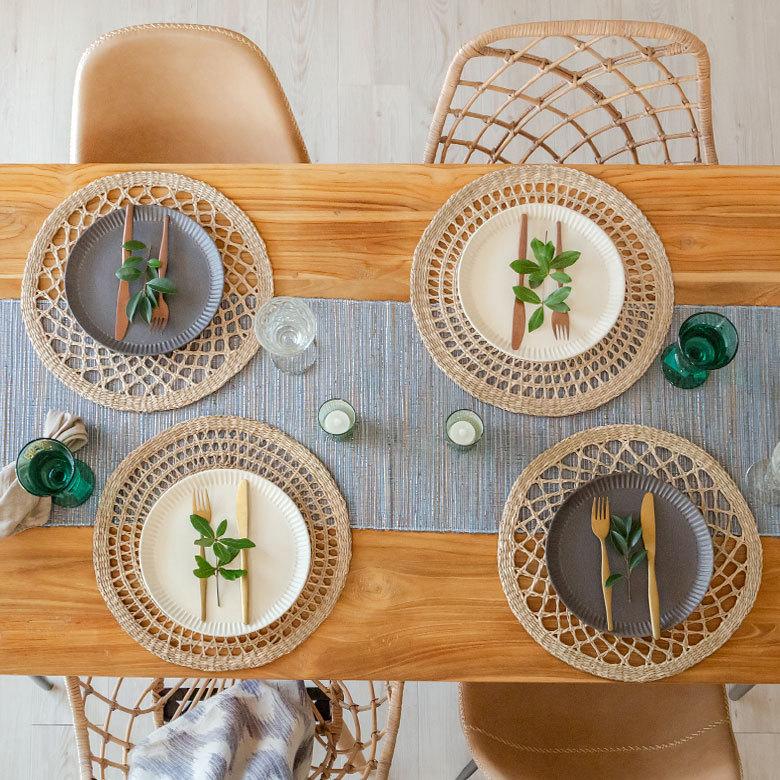 ランチョンマット プレースマット W約38cm シーグラス テーブルコーディネート アジアン リゾート エスニック  51289 | ELEMENTS（インテリア） | 10