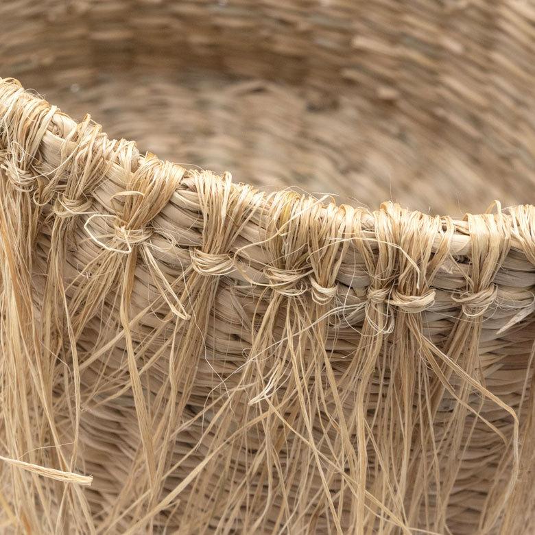 バスケット フリンジ 収納ボックス かご バスケット シーグラス W約35cm プランターカバー アジアン  店舗用 51291 | ELEMENTS（インテリア） | 08