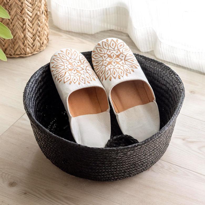 バスケット 収納ボックス かご シーグラス W約30cm ハンドル付き リビング リゾート アジアン おしゃれ 店舗用 51292 | ELEMENTS（インテリア） | 03