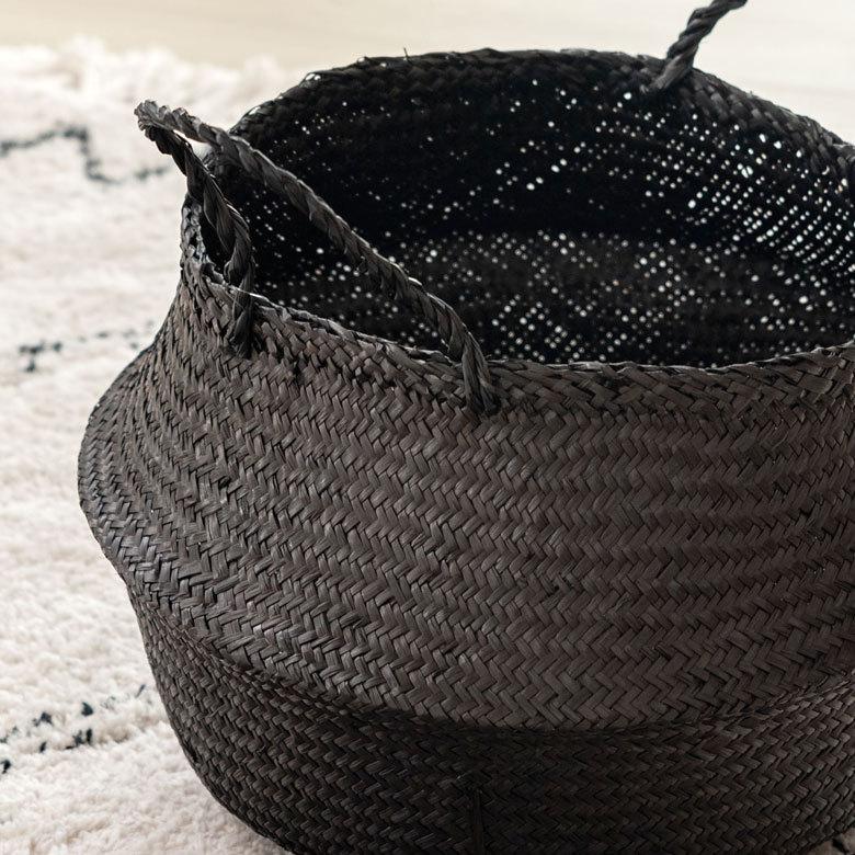 バスケット 収納ボックス かご シーグラス W約35cm ハンドル付き リビング リゾート アジアン おしゃれ 店舗用 51293 | ELEMENTS（インテリア） | 06