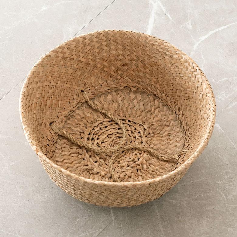バスケット 収納ボックス かご シーグラス W約30cm ハンドル付き リビング ナチュラル リゾート アジアン おしゃれ 店舗用 51295 | ELEMENTS（インテリア） | 13