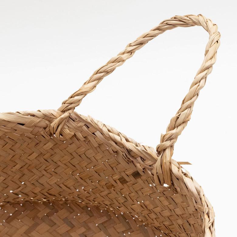 バスケット 収納ボックス かご シーグラス W約30cm ハンドル付き リビング ナチュラル リゾート アジアン おしゃれ 店舗用 51295 | ELEMENTS（インテリア） | 15