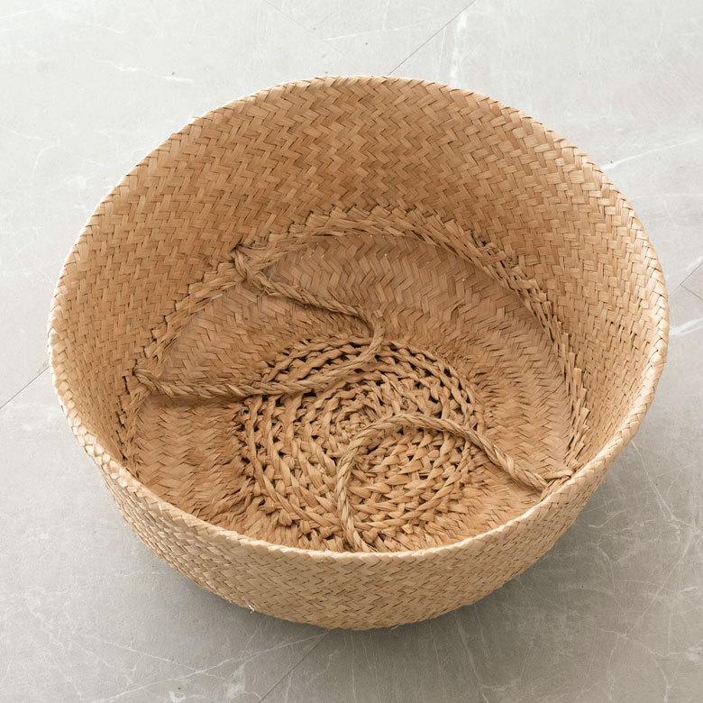 バスケット 収納ボックス かご シーグラス W約40cm ハンドル付き リビング ナ チュラル リゾート アジアン おしゃれ 店舗用 51296 | ELEMENTS（インテリア） | 11