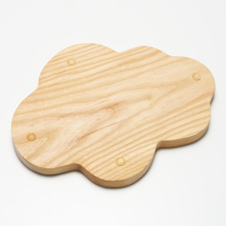 ELEMENTS ウッドトレイ 雲 クラウド 子供用 木製 トレー 小物入れ 収納