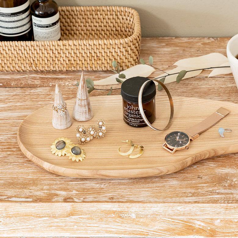ウッドトレイ オーバル 木製 トレー プレート お皿 キッチン ウッド カフェ 食器 約W34.5cm おしゃれ 北欧 かわいい 51300 | ELEMENTS（インテリア） | 02
