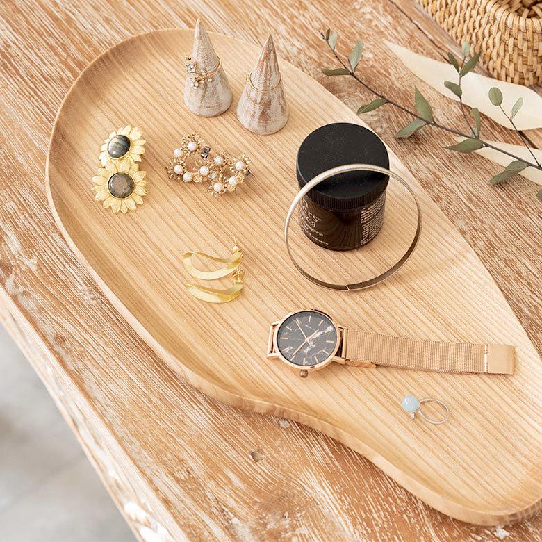 ウッドトレイ オーバル 木製 トレー プレート お皿 キッチン ウッド カフェ 食器 約W34.5cm おしゃれ 北欧 かわいい 51300 | ELEMENTS（インテリア） | 09