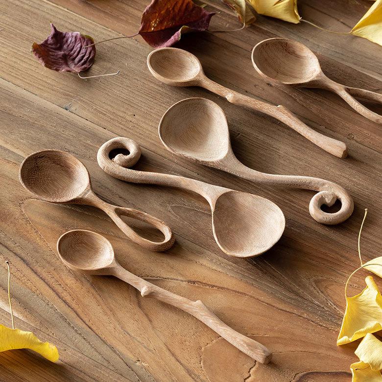 スプーン カトラリー 木製 ウッドスクープ キッチンスツール コーヒー ティー メジャー 計量 茶さじ キッチン おしゃれ かわいい 北欧 リゾート 雑貨 51301 | ELEMENTS（インテリア） | 12