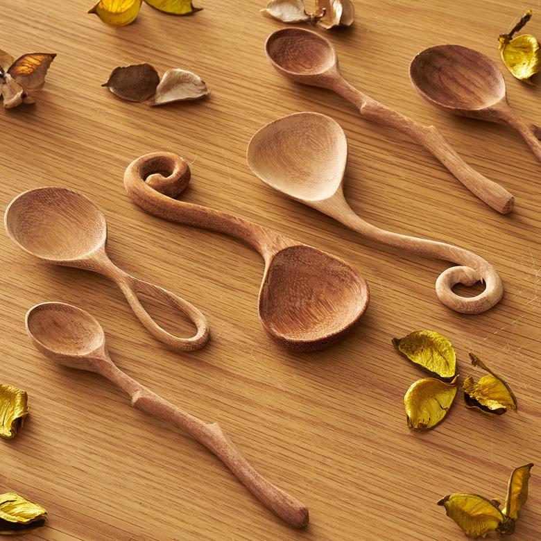 スプーン カトラリー 幅約15.5cm 木製 ウッドスクープ キッチンスツール コーヒー ティー メジャー 計量 茶さじ キッチン おしゃれ かわいい 北欧  51303 | ELEMENTS（インテリア） | 12
