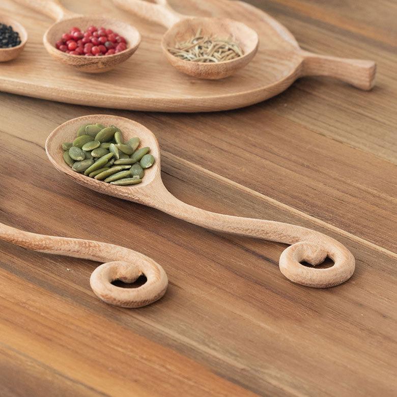スプーン カトラリー 幅約15.5cm 木製 ウッドスクープ キッチンスツール コーヒー ティー メジャー 計量 茶さじ キッチン おしゃれ かわいい 北欧  51303 | ELEMENTS（インテリア） | 14
