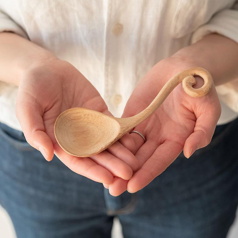 スプーン カトラリー 幅約15.5cm 木製 ウッドスクープ キッチンスツール コーヒー ティー メジャー 計量 茶さじ キッチン おしゃれ かわいい 北欧  51303 | ELEMENTS（インテリア） | 05