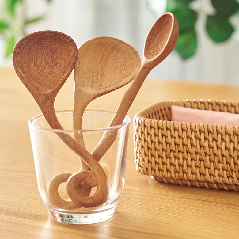 スプーン カトラリー 幅約15.5cm 木製 ウッドスクープ キッチンスツール コーヒー ティー メジャー 計量 茶さじ キッチン おしゃれ かわいい 北欧  51303 | ELEMENTS（インテリア） | 08