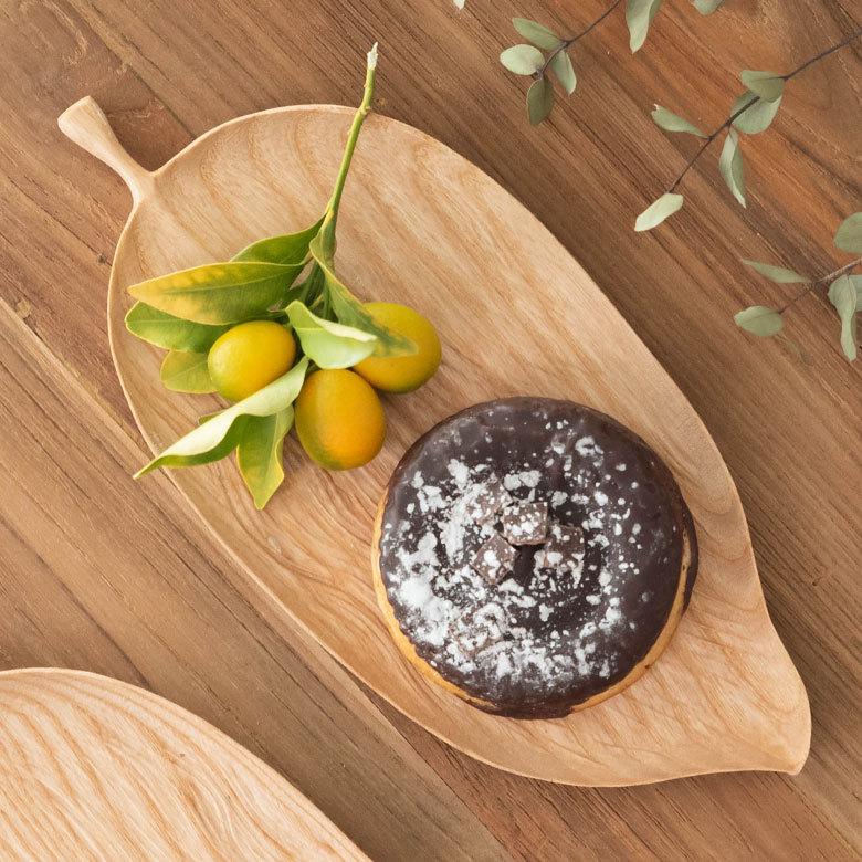 ウッドトレイ 葉っぱ リーフ 木製 トレー プレート お皿 キッチン ウッド カフェ 食器 約W24cm おしゃれ 北欧 かわいい 51304 | ELEMENTS（インテリア） | 06