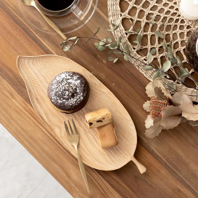 ウッドトレイ 葉っぱ リーフ 木製 トレー プレート お皿 キッチン ウッド カフェ 食器 約W31cm おしゃれ 北欧 かわいい 51305 | ELEMENTS（インテリア） | 11