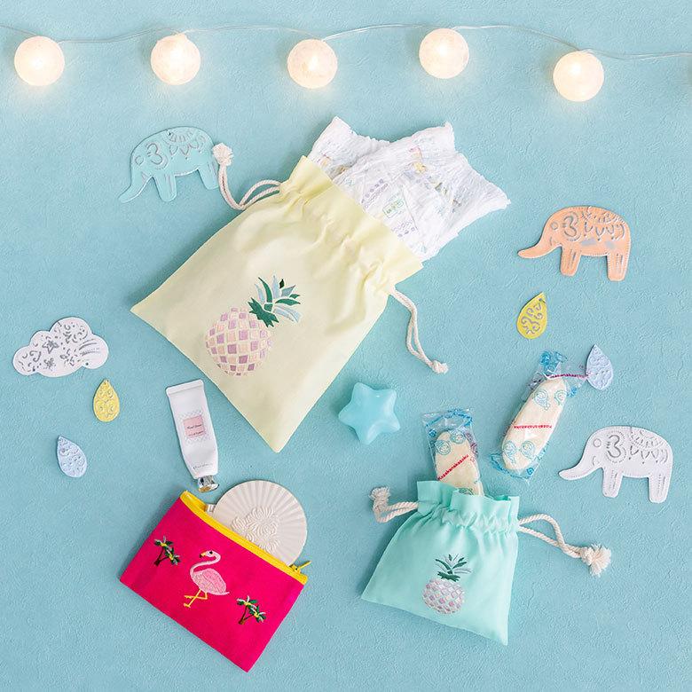 ポーチ トロピカル 南国 ベトナム 刺繍 約 W 16cm D 11cm 化粧 コスメ ジップ ケース マスク トラベル 小物 入れ かわいい 雑貨 Gio ha ジョーハ 51308 | ブランド登録なし | 11