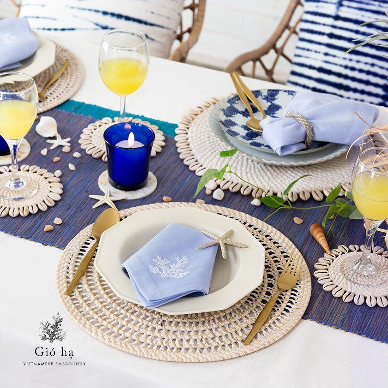 ナプキン ナフキン マルチクロス ベトナム 刺繍 約 W 46cm D 46cm お弁当 お弁当箱 おべんとう 包み 風呂敷 大判 ハンカチ かわいい 雑貨 Gio ha ジョーハ 51309 | ELEMENTS（インテリア） | 21