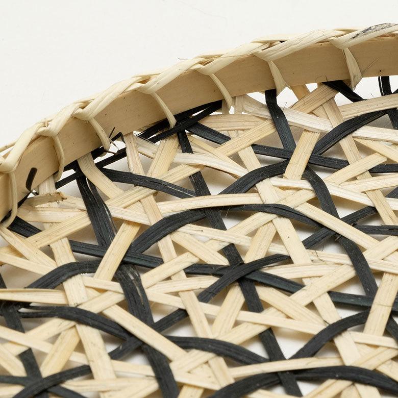 トレイ バンブー プレート 直径 約 20cm ブラウン ブラック アイボリー ライトブルー パープル  51310 | ブランド登録なし | 15