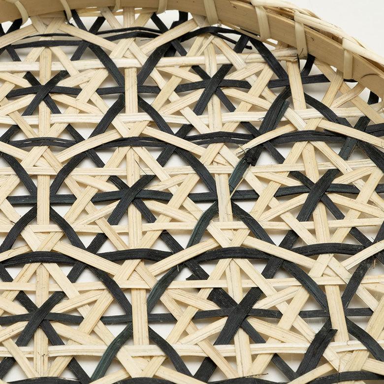 トレイ バンブー プレート 直径 約 20cm ブラウン ブラック アイボリー ライトブルー パープル  51310 | ブランド登録なし | 07