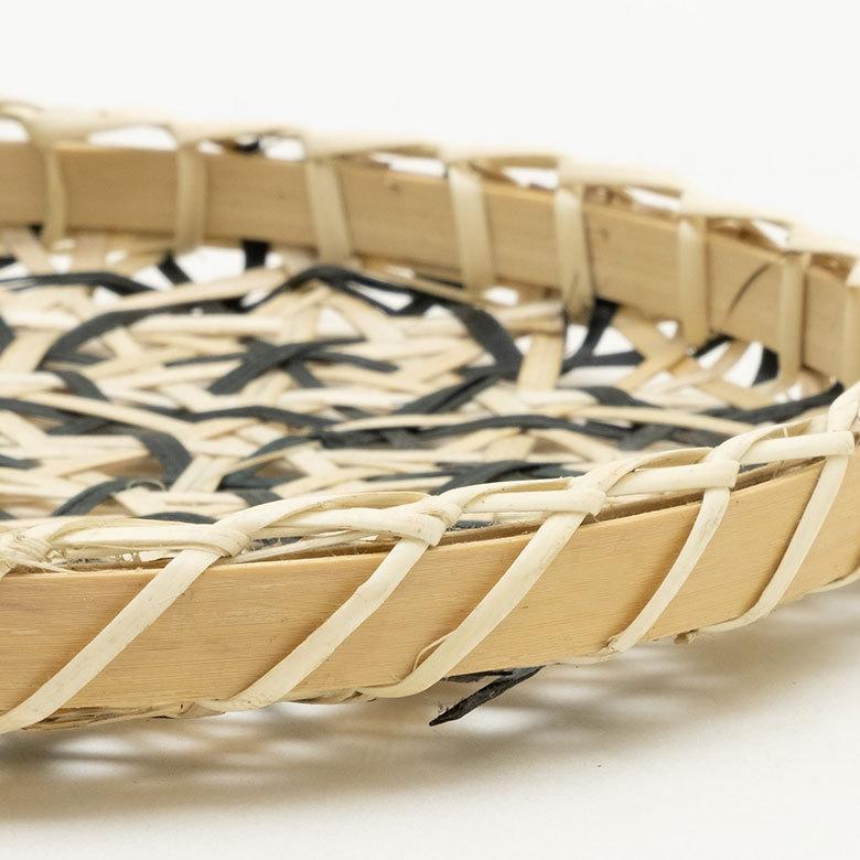 トレイ バンブー プレート 直径 約 20cm ブラウン ブラック アイボリー ライトブルー パープル  51310 | ブランド登録なし | 14