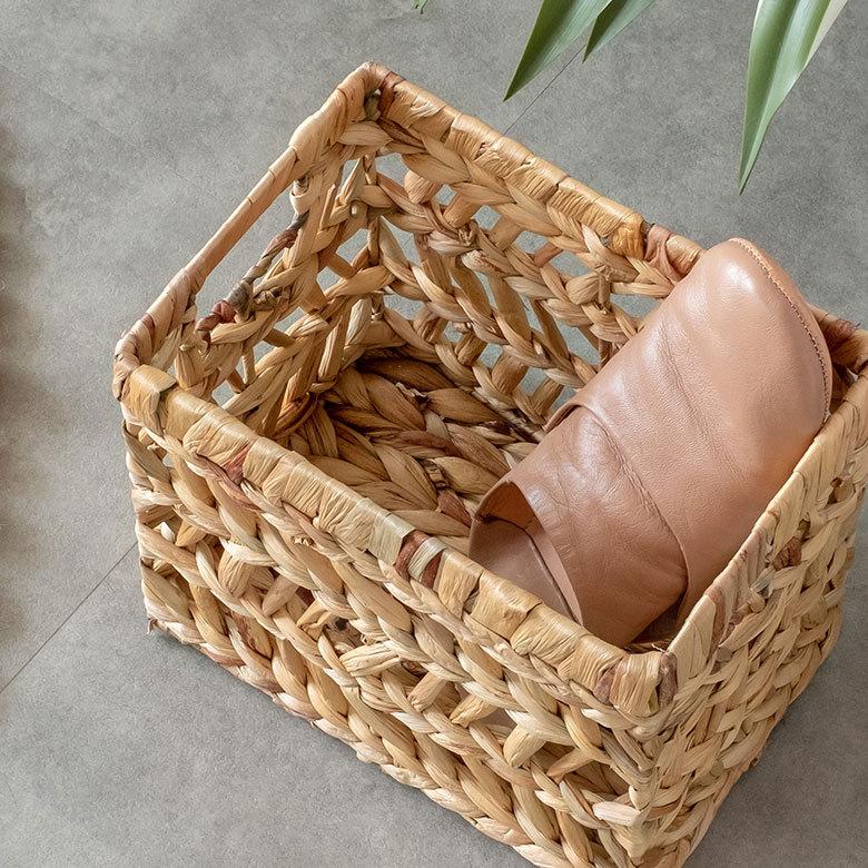 インナー ボックス かご バスケット カゴ 収納 ケース 約 W 19.5cm D27cm H 23cm 小物 荷物 おもちゃ 雑貨 衣類 入れ ハンドル 持ち手 おしゃれ 北欧 51316 | ブランド登録なし | 04