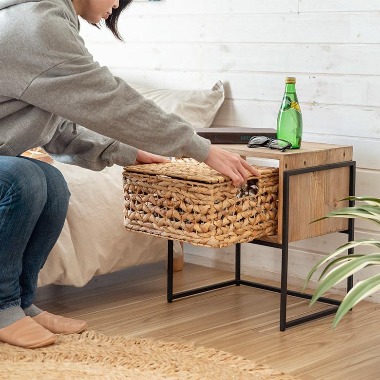 サイドテーブル ナイト テーブル ラック 木製 ウッド アイアン 寝室 リビング ボタニーク シンプル モダン ナチュラル 北欧 51317 | ELEMENTS（インテリア） | 09