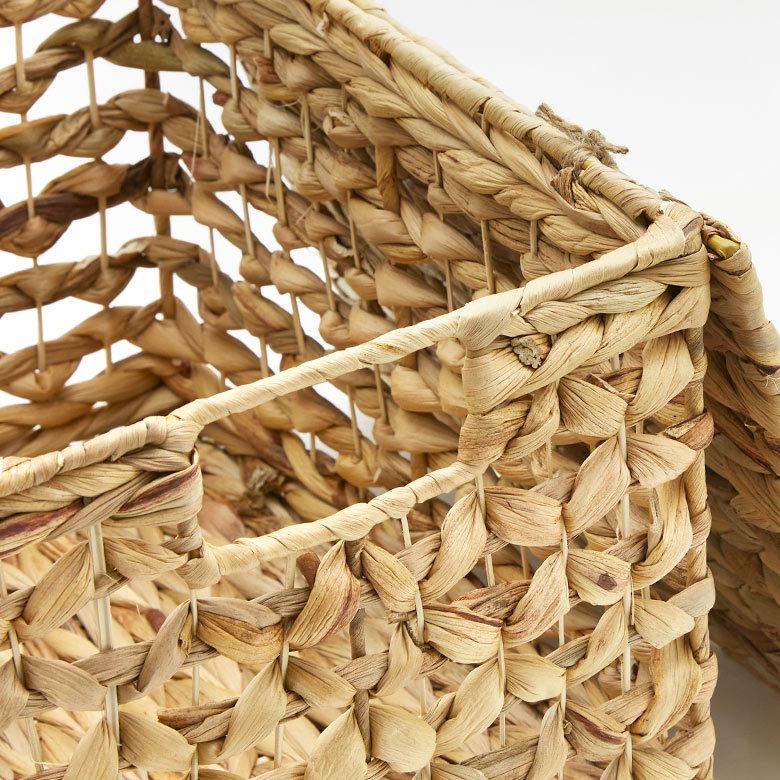 かご バスケット ふた付き 持ち手 ウォーターヒヤシンス 深型 Mサイズ W 35cm 積み重ね おしゃれ 北欧 BOHO 51318 | ELEMENTS（インテリア） | 05