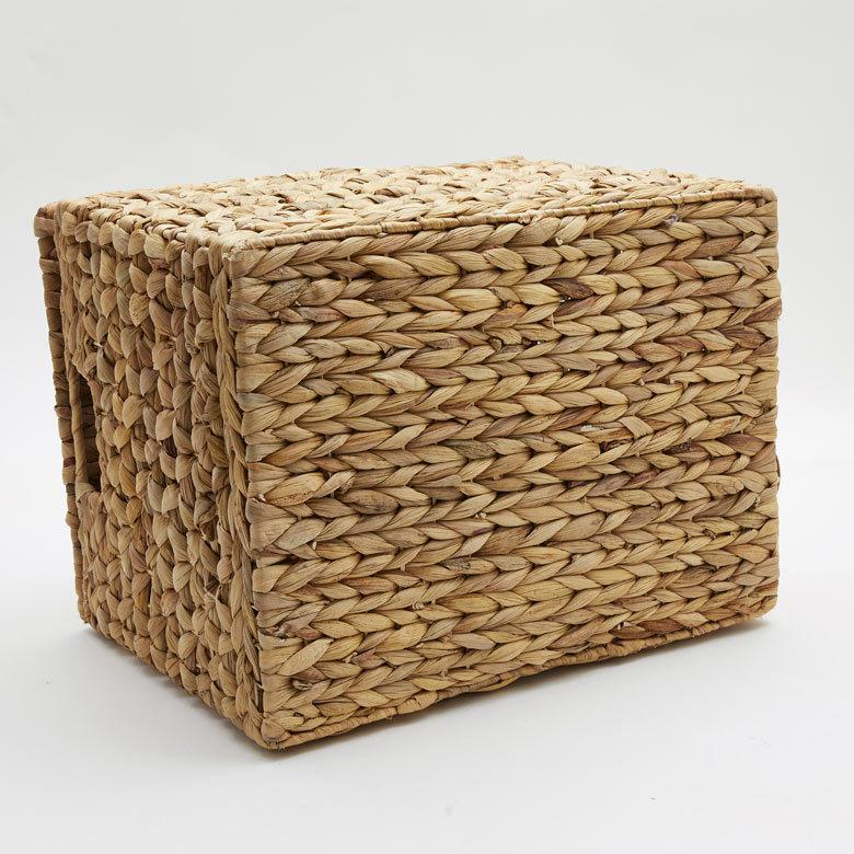 かご バスケット ふた 付き 持ち手 ウォーターヒヤシンス 深型 収納 ボックス フタ 蓋 ケース スタッキング 積み重ね おしゃれ 北欧 ナチュラル 西海岸 51319 | ELEMENTS（インテリア） | 18