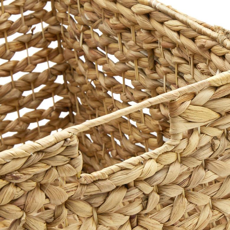 かご バスケット ふた 付き 持ち手 ウォーターヒヤシンス 深型 収納 ボックス フタ 蓋 ケース スタッキング 積み重ね おしゃれ 北欧 ナチュラル 西海岸 51319 | ELEMENTS（インテリア） | 05