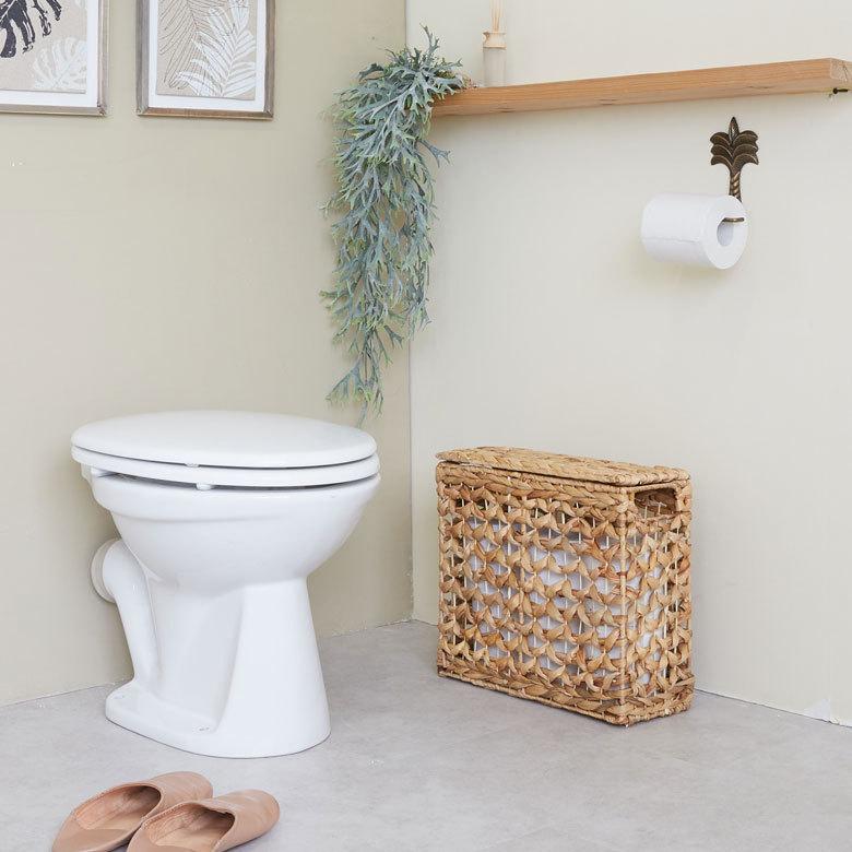 かご バスケット ふた 付き 持ち手 ウォーターヒヤシンス スリム 収納 ボックス フタ 蓋 ケース スタッキング  おしゃれ 北欧 ナチュラル 西海岸 51320 | ELEMENTS（インテリア） | 11