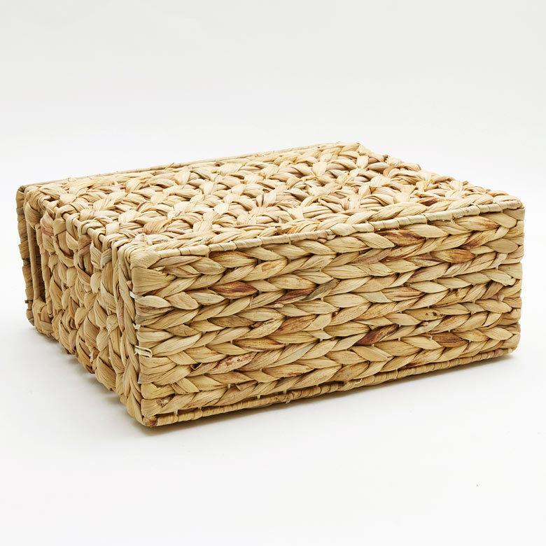 かご バスケット ふた 付き 持ち手 ウォーターヒヤシンス スリム 収納 ボックス フタ 蓋 ケース スタッキング  おしゃれ 北欧 ナチュラル 西海岸 51320 | ELEMENTS（インテリア） | 18