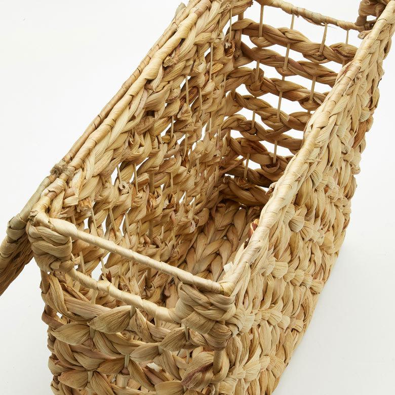 かご バスケット ふた 付き 持ち手 ウォーターヒヤシンス スリム 収納 ボックス フタ 蓋 ケース スタッキング  おしゃれ 北欧 ナチュラル 西海岸 51320 | ELEMENTS（インテリア） | 19