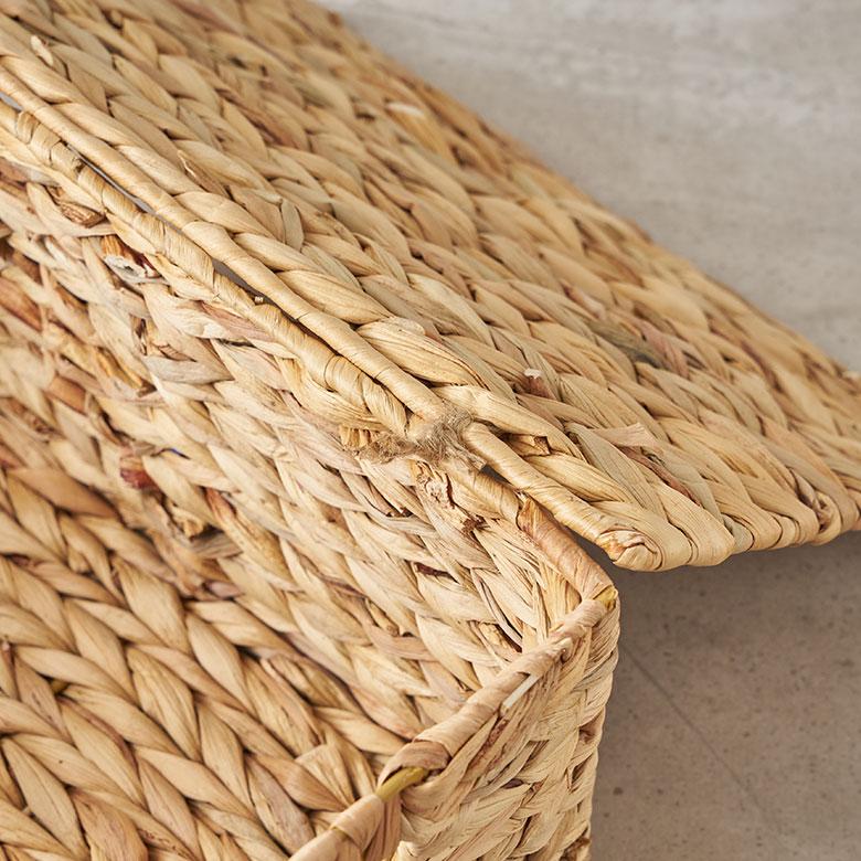 かご バスケット ウォーターヒヤシンス Mサイズ ふた 付き 収納 荷物 衣類 ハンドル 持ち手 ナチュラル おしゃれ 北欧 リゾート 雑貨 インテリア 西海岸 51369 | ELEMENTS（インテリア） | 15