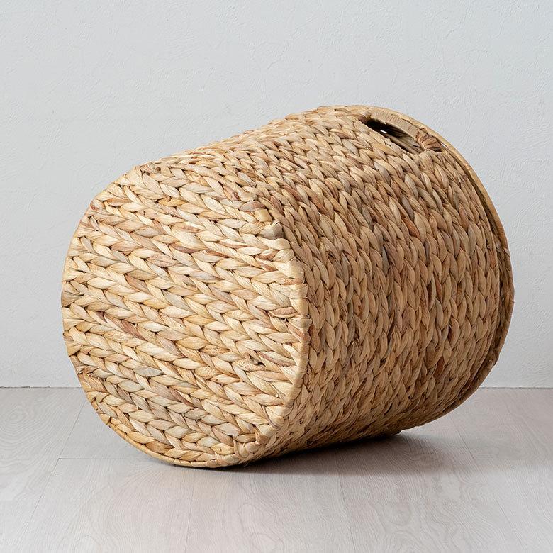 バスケット ふた 付き テーブル 蓋 大きめ ウォーターヒヤシンス カゴ 収納 持ち手 ハンドル ランドリー ゴミ箱 ごみ箱 おしゃれ 北欧  西海岸 雑貨 51323 | ELEMENTS（インテリア） | 14