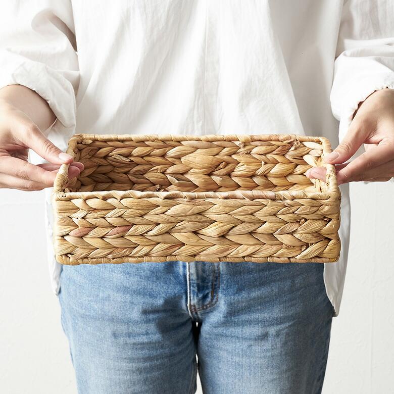 トレイ スクエア  S ウォーターヒヤシンス 取っ手付 デスク 食器 収納 トレー お盆 バスケット おしゃれ 北欧 韓国 インテリア 西海岸 51329 | ELEMENTS（インテリア） | 14