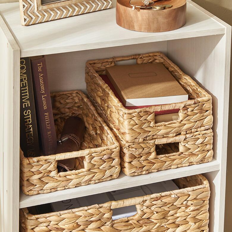 トレイ スクエア  S ウォーターヒヤシンス 取っ手付 デスク 食器 収納 トレー お盆 バスケット おしゃれ 北欧 韓国 インテリア 西海岸 51329 | ELEMENTS（インテリア） | 10