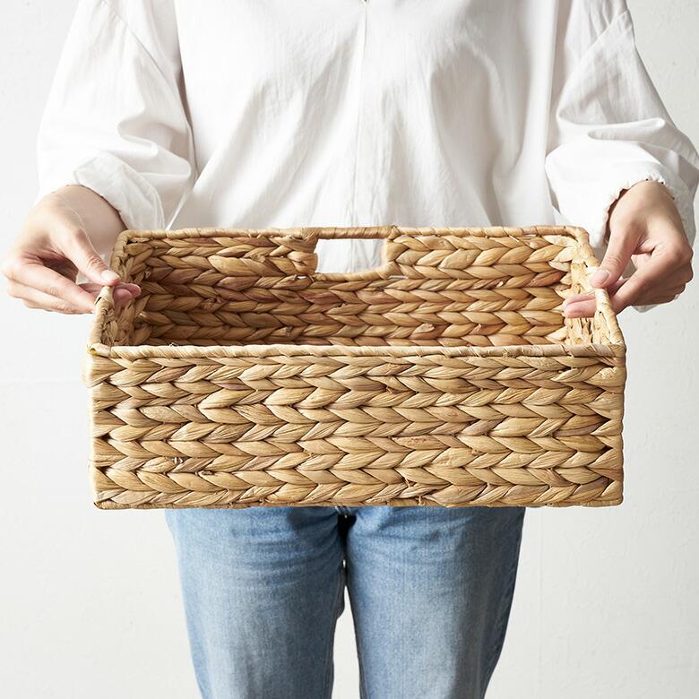 トレイ スクエア L ウォーターヒヤシンス 持ち手付 デスク 食器 収納 トレー お盆 バスケット おしゃれ 北欧 韓国 インテリア 西海岸 51330 | ELEMENTS（インテリア） | 13