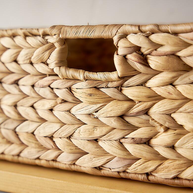 トレイ スクエア L ウォーターヒヤシンス 持ち手付 デスク 食器 収納 トレー お盆 バスケット おしゃれ 北欧 韓国 インテリア 西海岸 51330 | ELEMENTS（インテリア） | 02