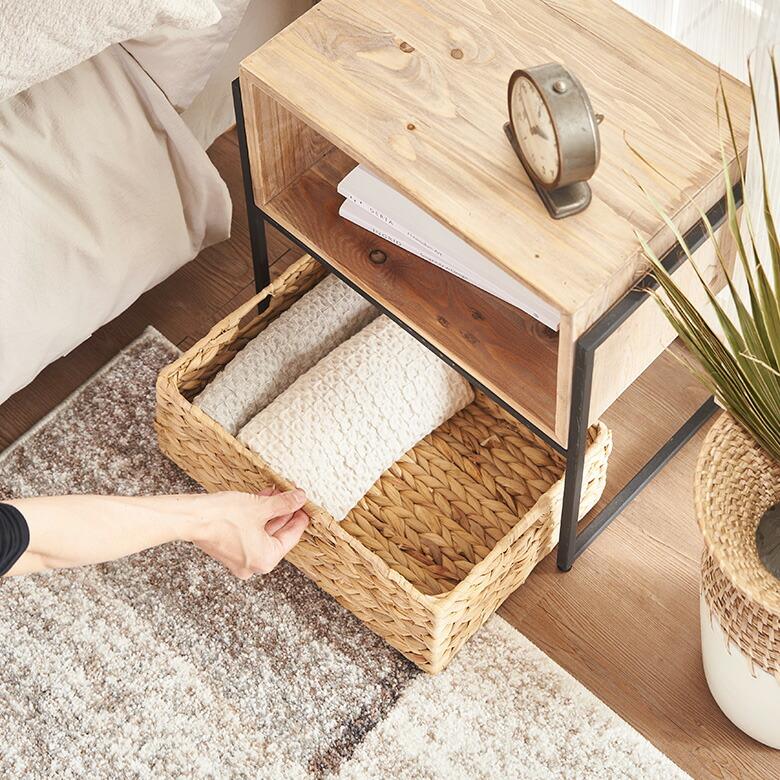 トレイ スクエア L ウォーターヒヤシンス 持ち手付 デスク 食器 収納 トレー お盆 バスケット おしゃれ 北欧 韓国 インテリア 西海岸 51330 | ELEMENTS（インテリア） | 07