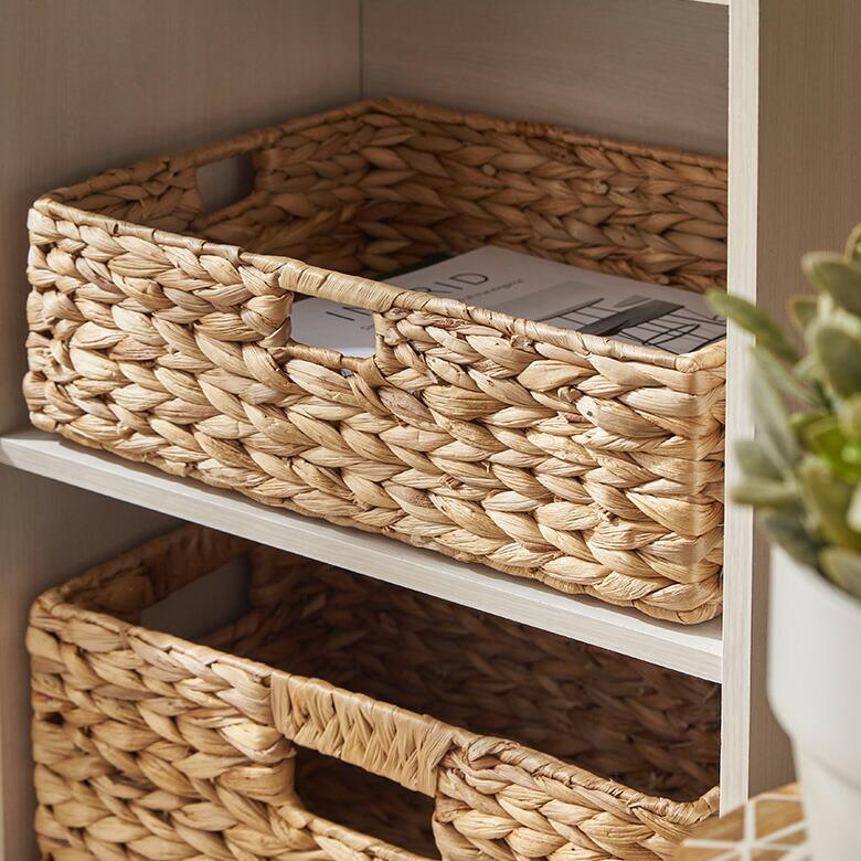 トレイ スクエア L ウォーターヒヤシンス 持ち手付 デスク 食器 収納 トレー お盆 バスケット おしゃれ 北欧 韓国 インテリア 西海岸 51330 | ELEMENTS（インテリア） | 08