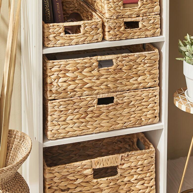 トレイ スクエア L ウォーターヒヤシンス 持ち手付 デスク 食器 収納 トレー お盆 バスケット おしゃれ 北欧 韓国 インテリア 西海岸 51330 | ELEMENTS（インテリア） | 09