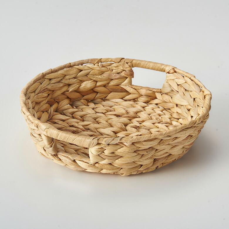 トレイ ラウンド  M ウォーターヒヤシンス 取っ手付 ラウンドトレー お盆 パン 入れ パン用バスケット 北欧 韓国 インテリア 西海岸 51331 | ELEMENTS（インテリア） | 14