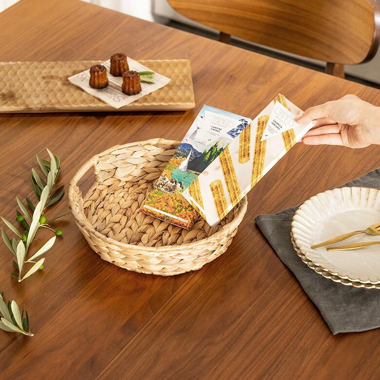 トレイ ラウンド  M ウォーターヒヤシンス 取っ手付 ラウンドトレー お盆 パン 入れ パン用バスケット 北欧 韓国 インテリア 西海岸 51331 | ELEMENTS（インテリア） | 05